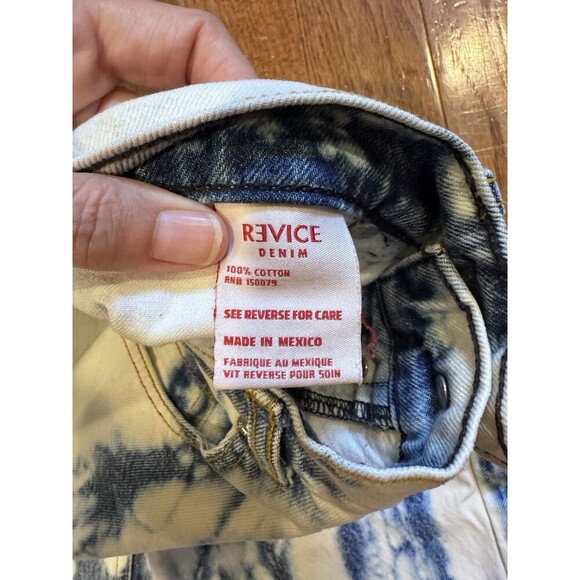 REVICE Jeans Tie Dye Button Fly Straight 80's After School Special 27 Acid Wash - Picture 4 of 7